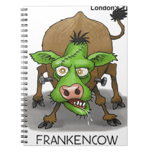 Halloween Monster Funny Cow Geschenke Notizblock