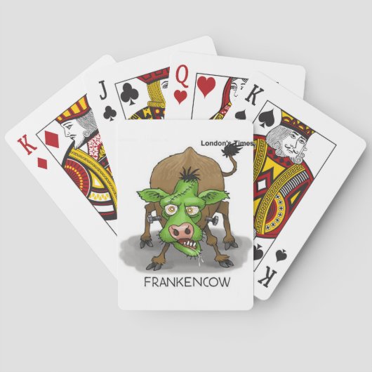 Halloween Monster Funny Cow Geschenke Spielkarten (Rückseite)