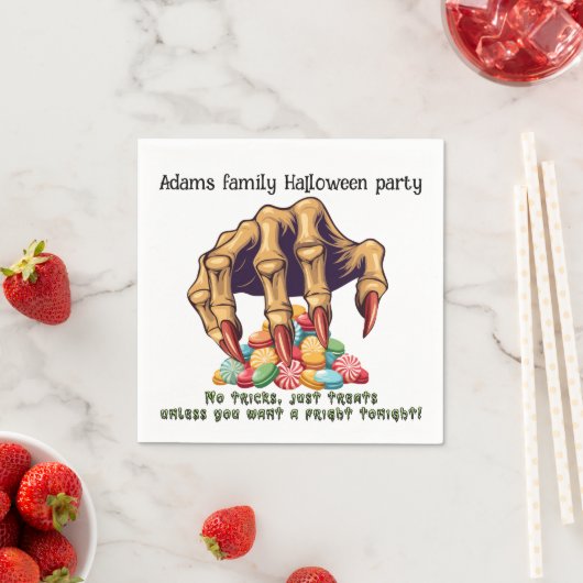 Halloween Monster Hand Candy Protector Serviette (Beispiel)