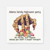Halloween Monster Hand Candy Protector Serviette (Vorderseite)