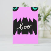 Halloween Monster Huge Teeth Boo Karte (Stehend Vorderseite)