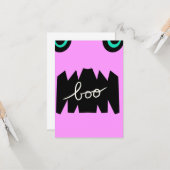 Halloween Monster Huge Teeth Boo Karte (Vorderseite/Rückseite Beispiel)