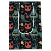 Halloween-Monster im Spuk Wald Mittlere Geschenktüte (Rückseite)