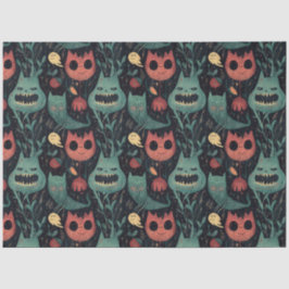 Halloween-Monster im Spuk Wald Seidenpapier