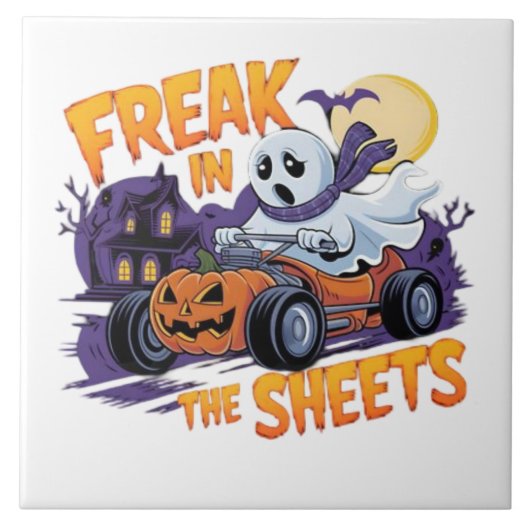 HALLOWEEN MONSTER IN DER BETTSCHUHE FLIESE (Vorderseite)