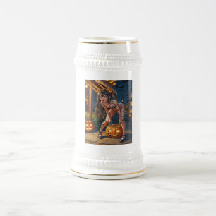 Halloween Monster Jack-o-Lantern & Bat Vixen Girl Bierglas