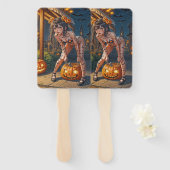 Halloween Monster Jack-o-Lantern & Bat Vixen Girl Fächer (Vorne und Hinten)