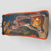 Halloween Monster Jack-o-Lantern & Bat Vixen Girl Golf Headcover (Vorderseite)