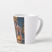 Halloween Monster Jack-o-Lantern & Bat Vixen Girl Milchtasse (Rechte Ecke)