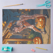 Halloween Monster Jack-o-Lantern & Bat Vixen Girl Seidenpapier (Basteln)