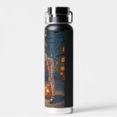 Halloween Monster Jack-o-Lantern & Bat Vixen Girl Trinkflasche (Rückseite)