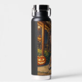 Halloween Monster Jack-o-Lantern & Bat Vixen Girl Trinkflasche (Vorne)