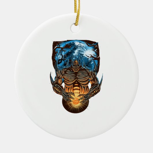 Halloween-Monster Keramik Ornament (Vorne)