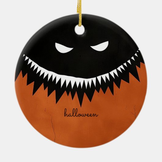 Halloween Monster Keramik Ornament (Hinten)