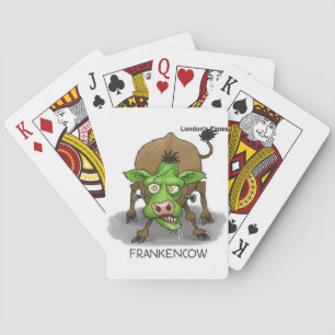 Halloween-Monster Lustige Kuh-Geschenke Spielkarten
