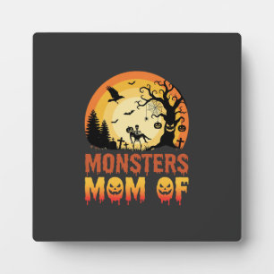 Halloween-Monster-Mama der Skelettfamilie Fotoplatte