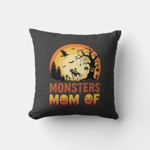 Halloween-Monster-Mama der Skelettfamilie Kissen