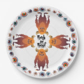 Halloween Monster-Mash-Ansammlung Pappteller (Vorderseite)