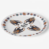 Halloween Monster-Mash-Ansammlung Pappteller (Schrägansicht)