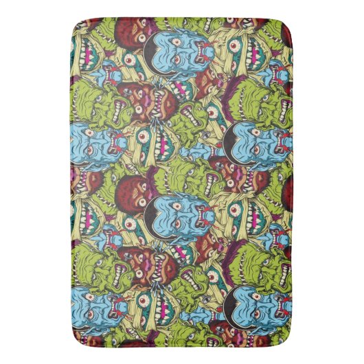 Halloween Monster Mash Badematte (Vorderseite Vertikal)