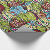 Halloween Monster Mash Geschenkpapier (Ecke)