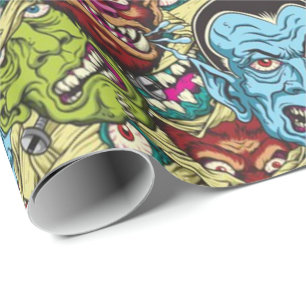 Halloween Monster Mash Geschenkpapier