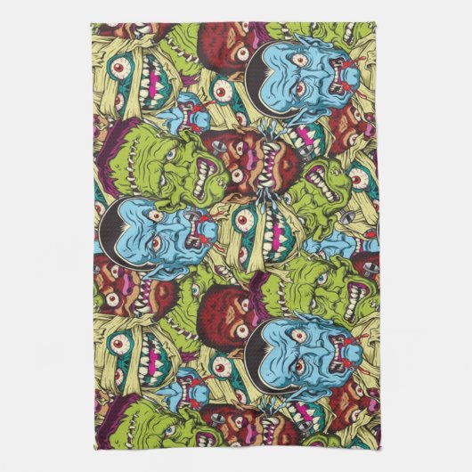 Halloween Monster Mash Geschirrtuch (Vertikal)