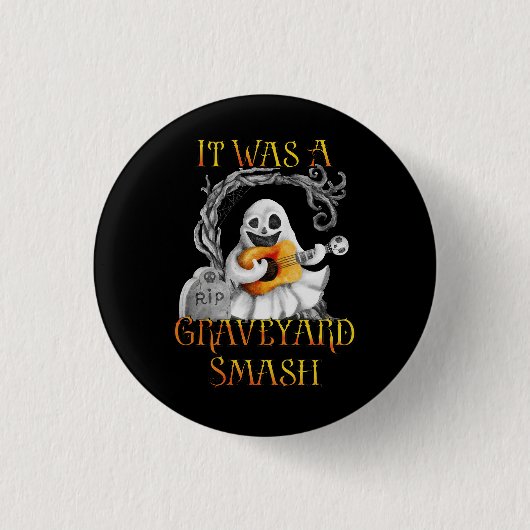 Halloween Monster Mash Ghost Graveyard Smash Button (Vorderseite)