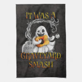 Halloween Monster Mash Ghost Graveyard Smash Geschirrtuch (Vertikal)