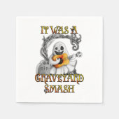 Halloween Monster Mash Ghost Graveyard Smash Serviette (Vorderseite)