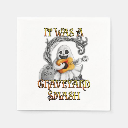 Halloween Monster Mash Ghost Graveyard Smash Serviette (Vorderseite)