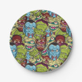 Halloween Monster Mash Pappteller (Vorderseite)