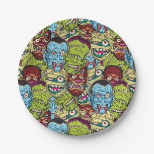 Halloween Monster Mash Pappteller