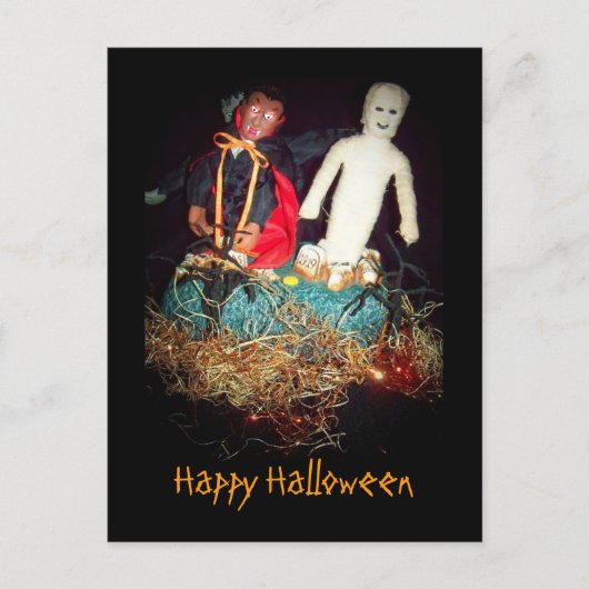 Halloween Monster Mash Postkarte (Vorderseite)