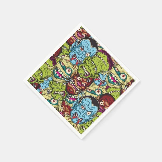 Halloween Monster Mash Serviette (Ecke)