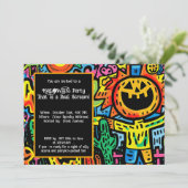 Halloween Monster Mash-Up Einladung (Stehend Vorderseite)