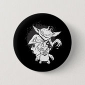 Halloween-Monster mit Creaturdesign Button (Vorderseite)