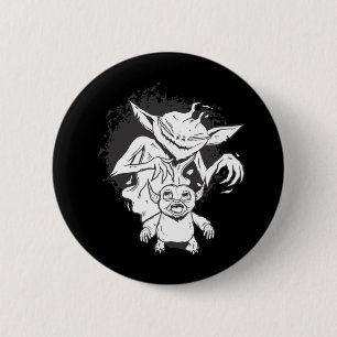 Halloween-Monster mit Creaturdesign Button