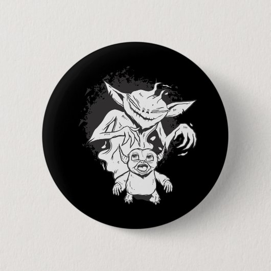 Halloween-Monster mit Creaturdesign Button (Vorderseite)