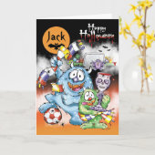 Halloween Monster, mit Fußball Karte (Gelbe Blume)