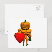 Halloween-Monster mit Herz Postkarte (Vorne/Hinten)