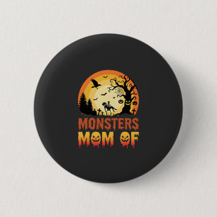 Halloween-Monster-Mutter der Skelettfamilie Button
