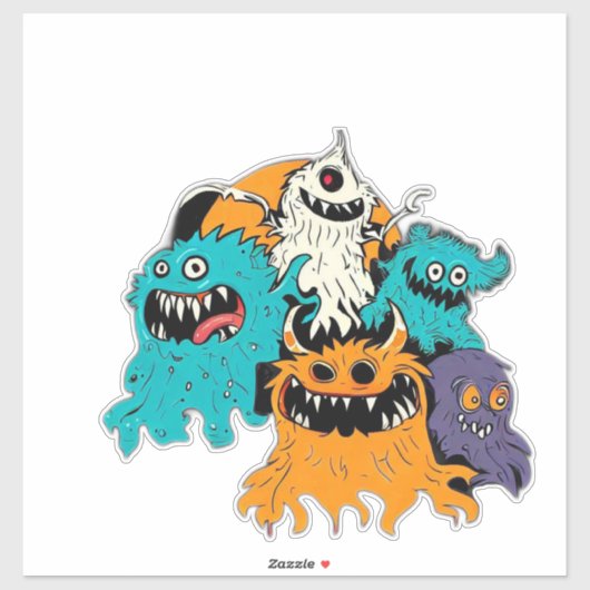 Halloween/Monster/Oktober/Herbst Aufkleber (Blatt)