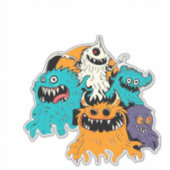 Halloween/Monster/Oktober/Herbst Aufkleber (Vorderseite)