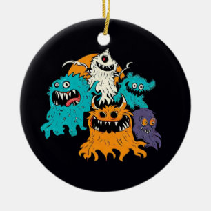 Halloween/Monster/Oktober/Herbst Keramik Ornament