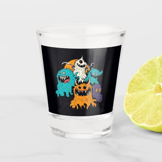 Halloween/Monster/Oktober/Herbst Schnapsglas (Vorderseite)