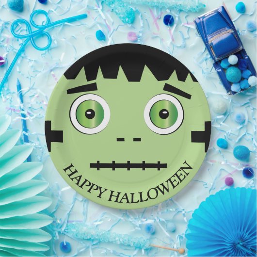 Halloween Monster Paper Plate Pappteller (Party)