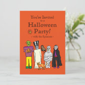 Halloween-Monster-Party Einladung (Stehend Vorderseite)