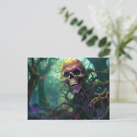 Halloween Monster Postkarte (Stehend Vorderseite)