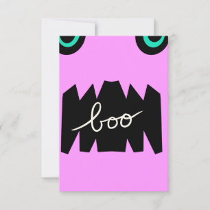 Halloween-Monster Riesige Zähne Boo Karte